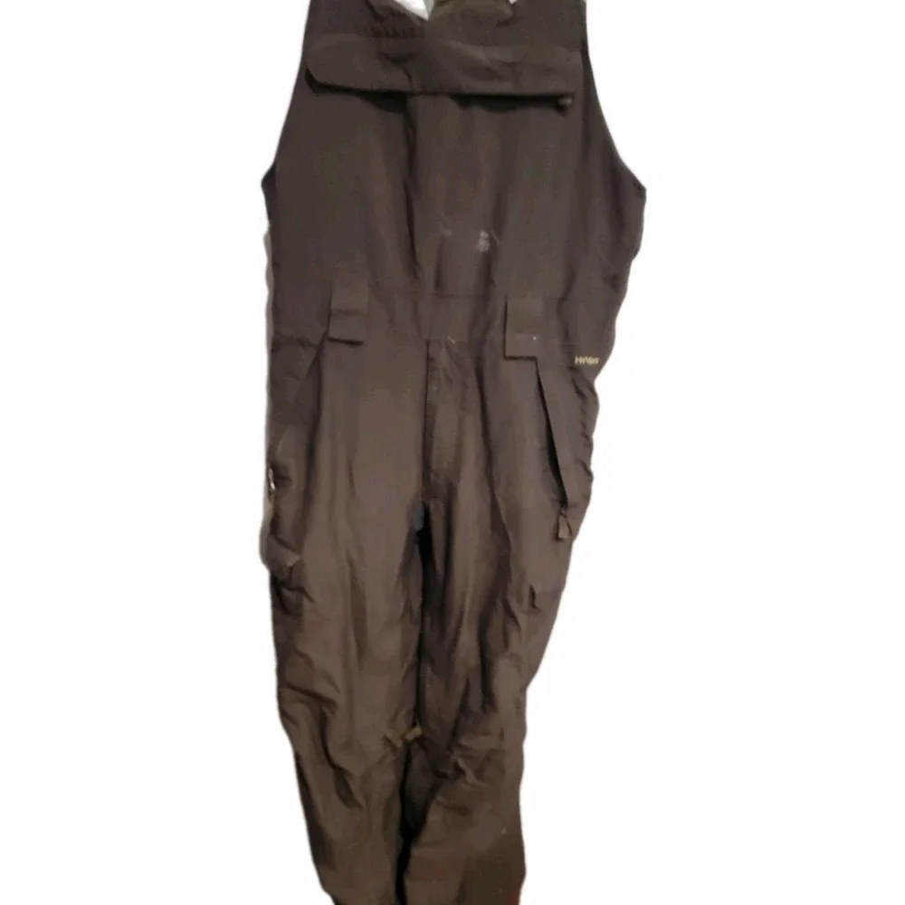 The North Face‎ HyVent Extreme Ski Pants Overalls Bib Brown Size Medium READ